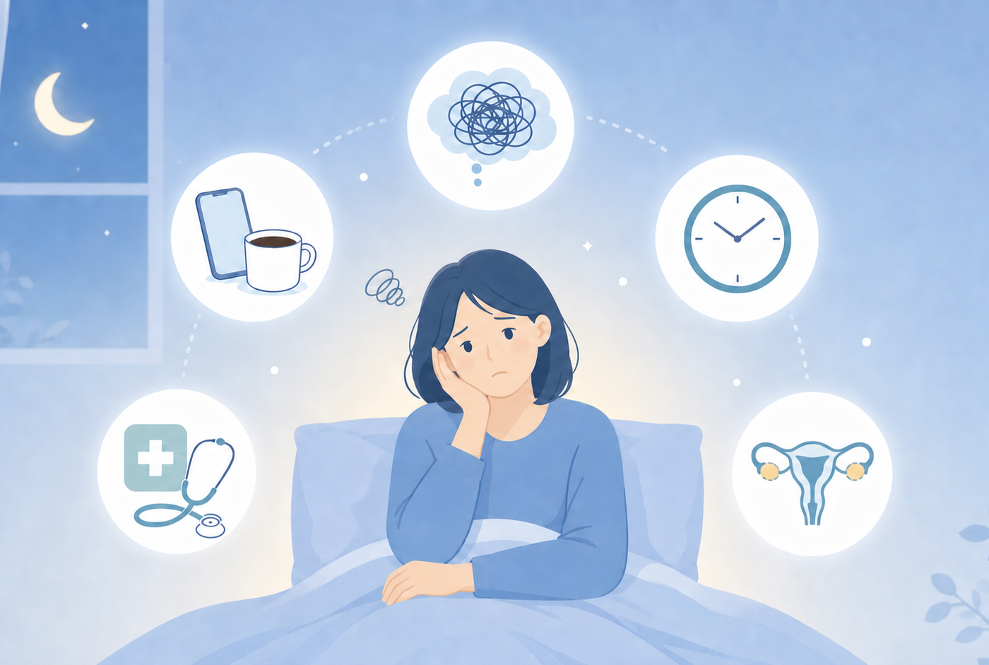 不眠の主な原因のイメージ画像