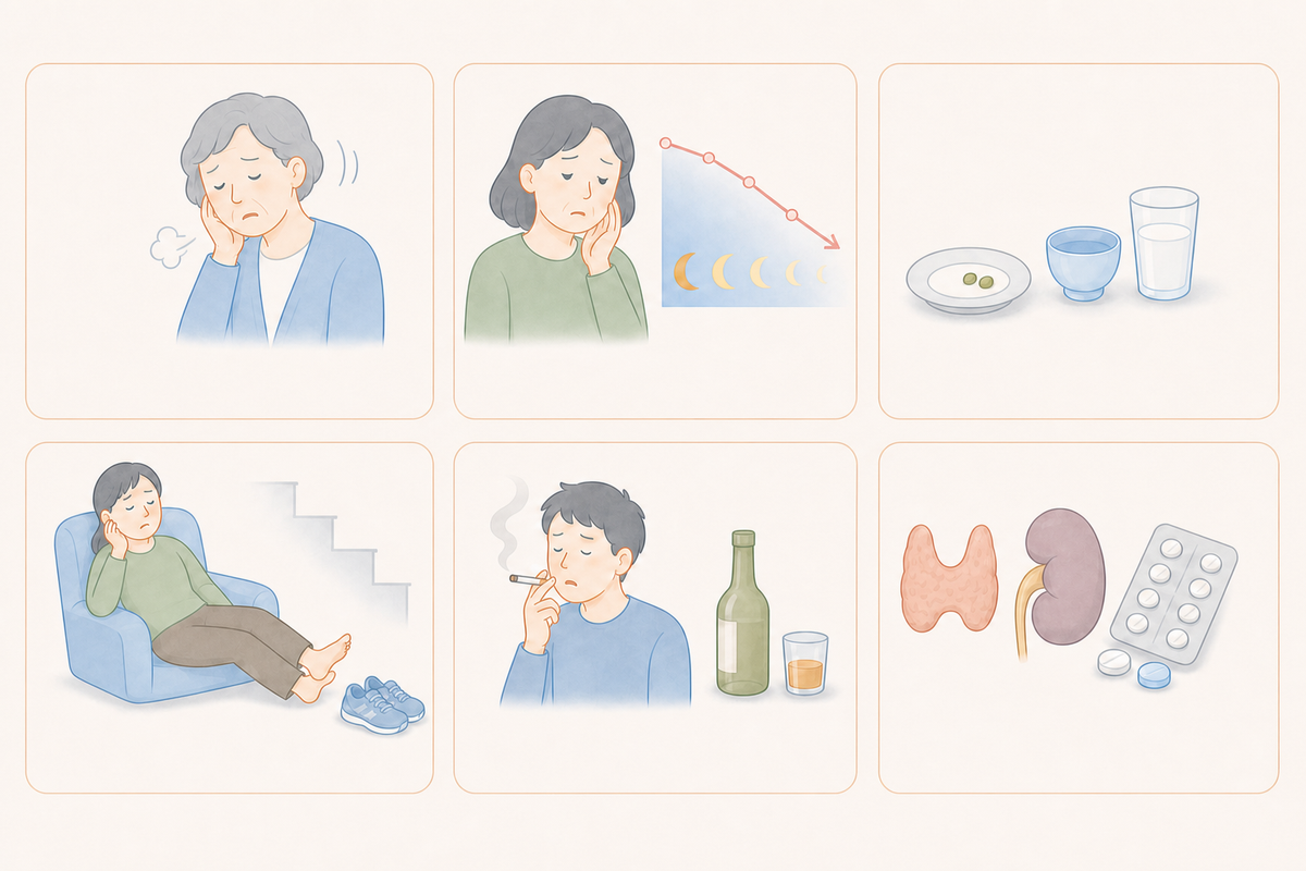 骨粗鬆症の原因のイメージ