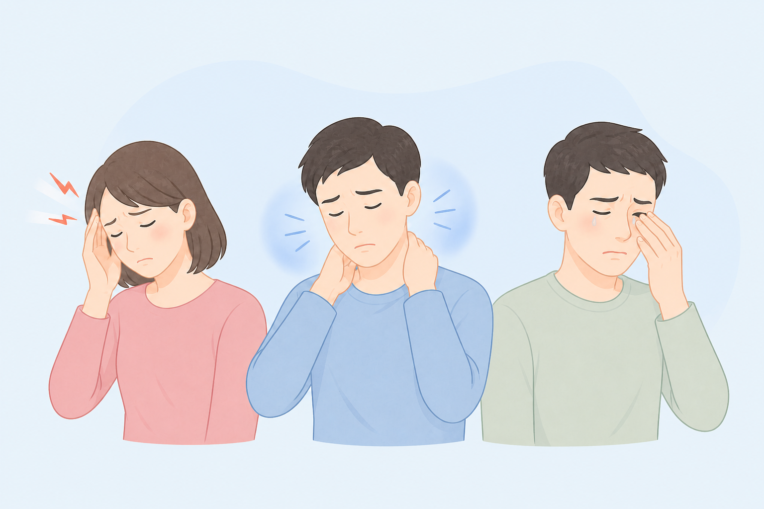 代表的な頭痛のイメージ
